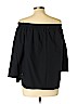 Beach Lunch Lounge 100% Cotton Black 3/4 Sleeve Blouse Size L - photo 2