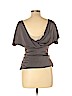 Nanette Lepore Gray Short Sleeve Silk Top Size 10 - photo 2