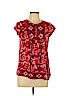 Lucky Brand Red Short Sleeve Top Size L - photo 1