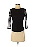 Ann Taylor 100% Polyester Black 3/4 Sleeve Top Size XXS (petite) - photo 1