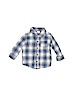 Carter's 100% Cotton Blue Long Sleeve Button-Down Shirt 6-9 MO / 9 MO - photo 1