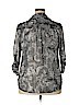 Roz & Ali 100% Polyester Gray 3/4 Sleeve Blouse Size 1X - photo 2