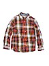 Cat & Jack 100% Cotton Orange Long Sleeve Button-Down Shirt Size 8 - 10 - photo 1