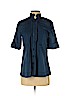 MICHAEL Michael Kors 100% Cotton Blue Short Sleeve Button-Down Shirt Size P (petite) - photo 1