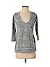 Liz Claiborne Gray 3/4 Sleeve Top Size XS (petite) - photo 1