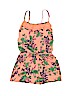 Japna Kids 100% Polyester Floral Orange Romper Size 6X - photo 1