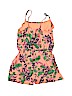 Japna Kids 100% Polyester Floral Orange Romper Size 6X - photo 2