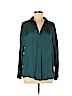 Lush 100% Polyester Green Long Sleeve Blouse Size M - photo 1