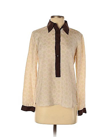 Prada Long Sleeve Silk Top (view 1)