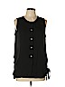 Ann Taylor 100% Polyester Black Sleeveless Blouse Size L (petite) - photo 1