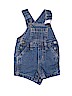 Carter's 100% Cotton Blue Overall Shorts 0-3 MO / 3 MO - photo 1