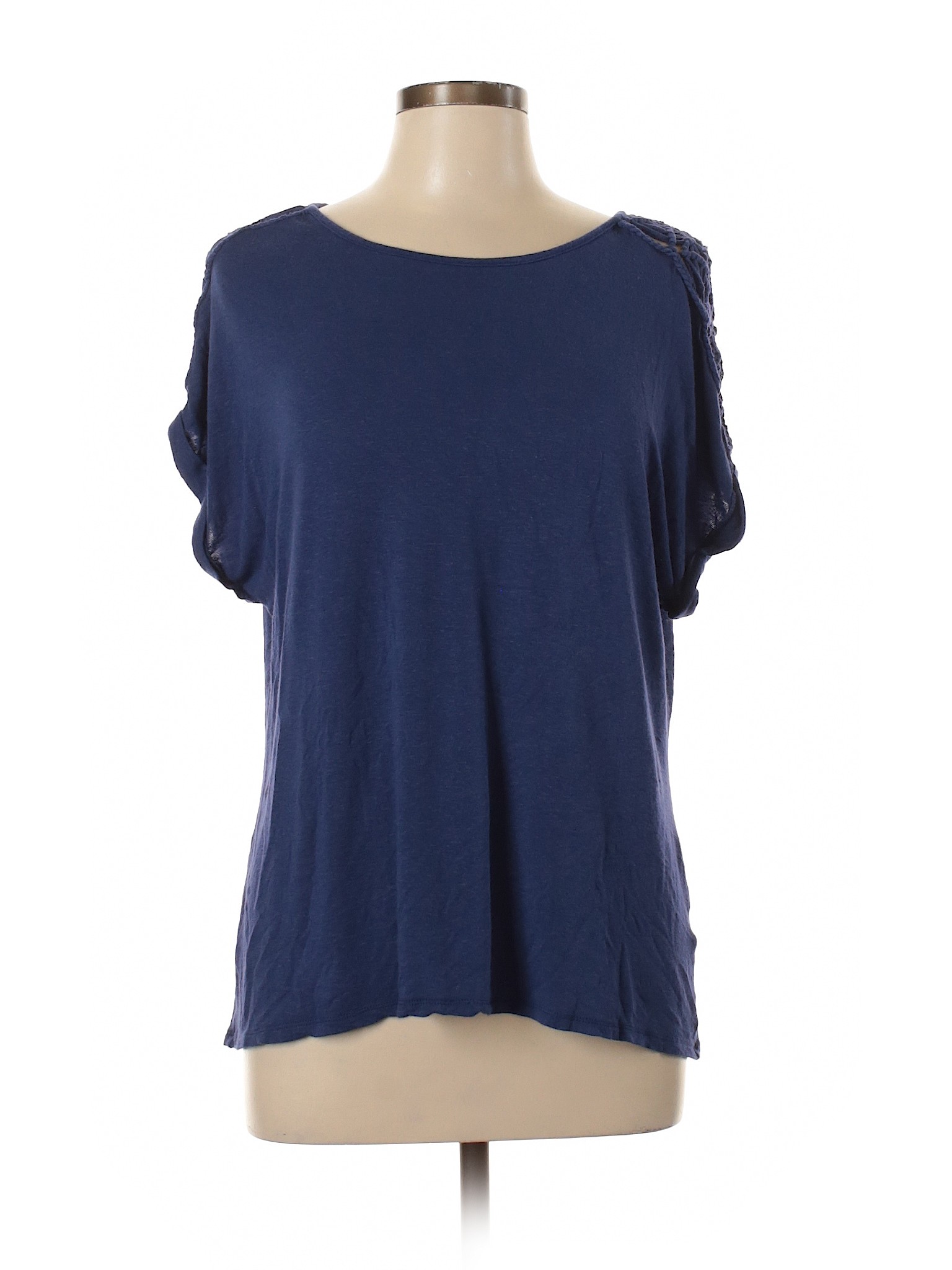 Eyeshadow Women Blue Short Sleeve Top XL | eBay