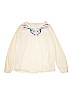 Xhilaration 100% Cotton Ivory Long Sleeve Blouse Size 14 - 16 - photo 1