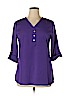 Unbranded Purple 3/4 Sleeve Blouse Size XL - photo 1