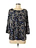 Ellen Tracy Blue 3/4 Sleeve Top Size M - photo 1