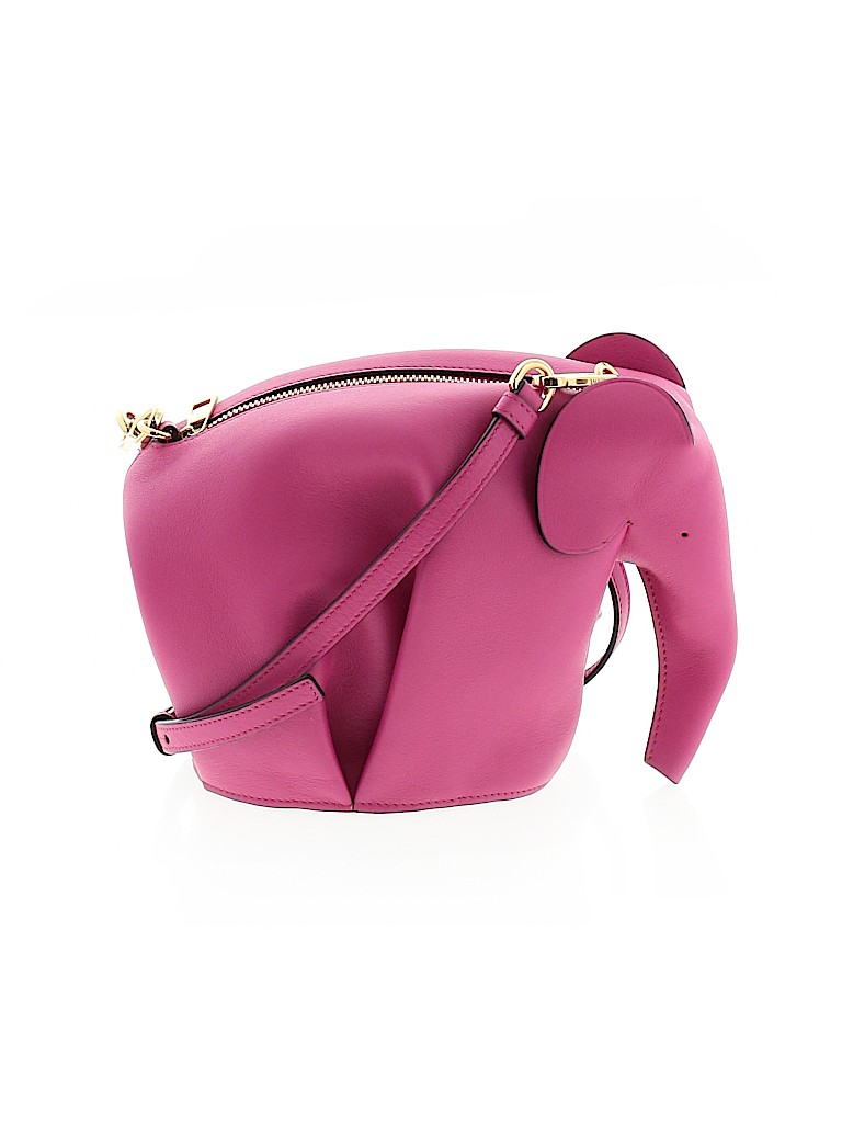 Loewe 100% Leather Solid Pink Pink Leather Crossbody Bag One Size - 39% ...