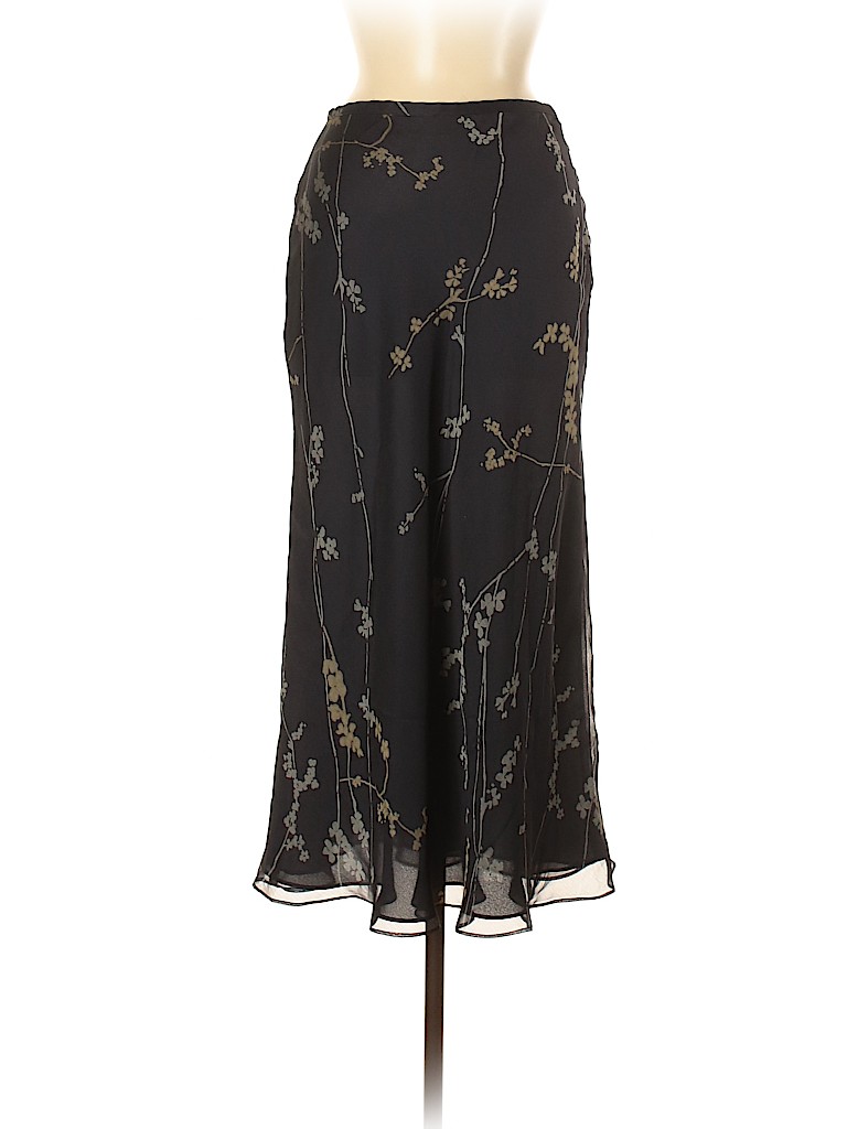 Ann Taylor 100% Polyester Black Casual Skirt Size 8 (petite) - photo 1