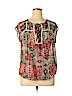 Black Rainn 100% Polyester Red Short Sleeve Blouse Size XL (petite) - photo 1