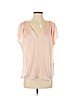 H&M 100% Polyester Pink Short Sleeve Blouse Size 8 - photo 1