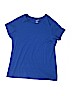 Lands' End Solid Blue Short Sleeve T-Shirt Size 14 - 16 - photo 1