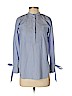 Ann Taylor Blue Long Sleeve Blouse Size XS (petite) - photo 1