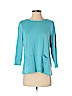 J.jill 100% Cotton Blue 3/4 Sleeve T-Shirt Size S (petite) - photo 1