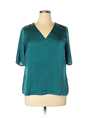 Kaari Blue 3/4 Sleeve Blouse (view 1)