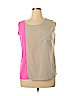 Calvin Klein 100% Polyester Tan Sleeveless Blouse Size XL - photo 1