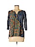 Plenty By Tracy Reese 100% Rayon Blue 3/4 Sleeve Blouse Size P (petite) - photo 1