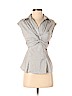 BCBGMAXAZRIA Gray Short Sleeve Blouse Size S - photo 1