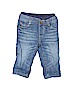 Baby Gap 100% Cotton Solid Blue Jeggings Size 6-12 mo - photo 1