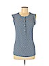 Ann Taylor LOFT 100% Polyester Blue Short Sleeve Blouse Size M - photo 1