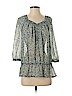 Liz Claiborne 100% Polyester Green 3/4 Sleeve Blouse Size L (petite) - photo 1