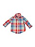 Baby Gap 100% Cotton Plaid Blue Long Sleeve Button-Down Shirt Size 6-12 mo - photo 1