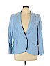 Lafayette 148 New York 100% Linen Blue Blazer Size 16 - photo 1