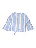 Girl Krazy 100% Cotton Blue Long Sleeve Blouse Size S (youth) - photo 1
