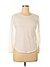 Ann Taylor LOFT Outlet 100% Cotton White Long Sleeve T-Shirt Size L (petite) - photo 1