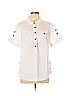 DKNY Jeans 100% Cotton White Short Sleeve Blouse Size XL - photo 1