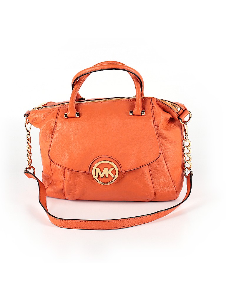 michael kors orange satchel