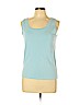 J.jill 100% Cotton Blue Sleeveless T-Shirt Size L (petite) - photo 1
