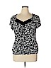 Worthington Black Short Sleeve Top Size XL (petite) - photo 1