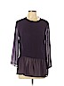 Zara Basic 100% Polyester Purple 3/4 Sleeve Blouse Size L - photo 1