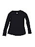 Justice Solid Black Long Sleeve T-Shirt Size 14 - photo 1