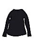 Justice Solid Black Long Sleeve T-Shirt Size 14 - photo 2