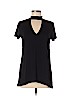 a.n.a. A New Approach Black Short Sleeve Top Size M (petite) - photo 1