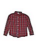 Old Navy 100% Cotton Plaid Red Long Sleeve Button-Down Shirt Size 8 - photo 1