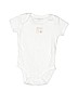 First Impressions 100% Cotton White Short Sleeve Onesie Size 3-6 mo - photo 1