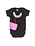 Sara Kety 100% Cotton Black Short Sleeve Onesie Size 6-12 mo - photo 1