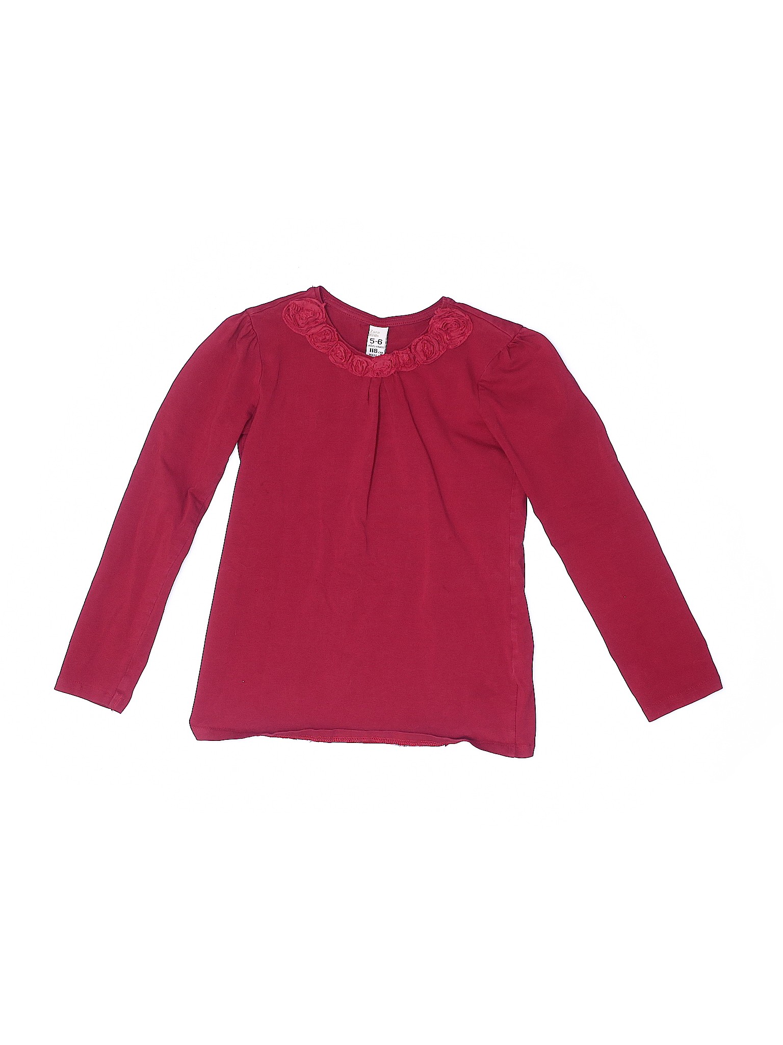 girls red long sleeve top