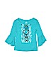 Justice Teal 3/4 Sleeve Top Size 8 - photo 1